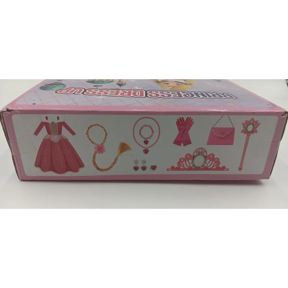 Princess‎ Dress Up Costume For Girls Sz 3-8 Pink Tierra Necklace